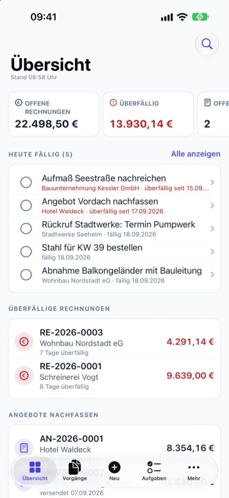 buro – Phone Uebersicht