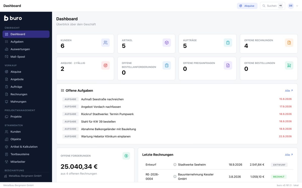 buro – Web Dashboard